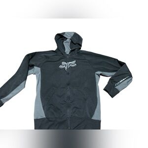 Fox racing black and grey zip up hoodie size M
